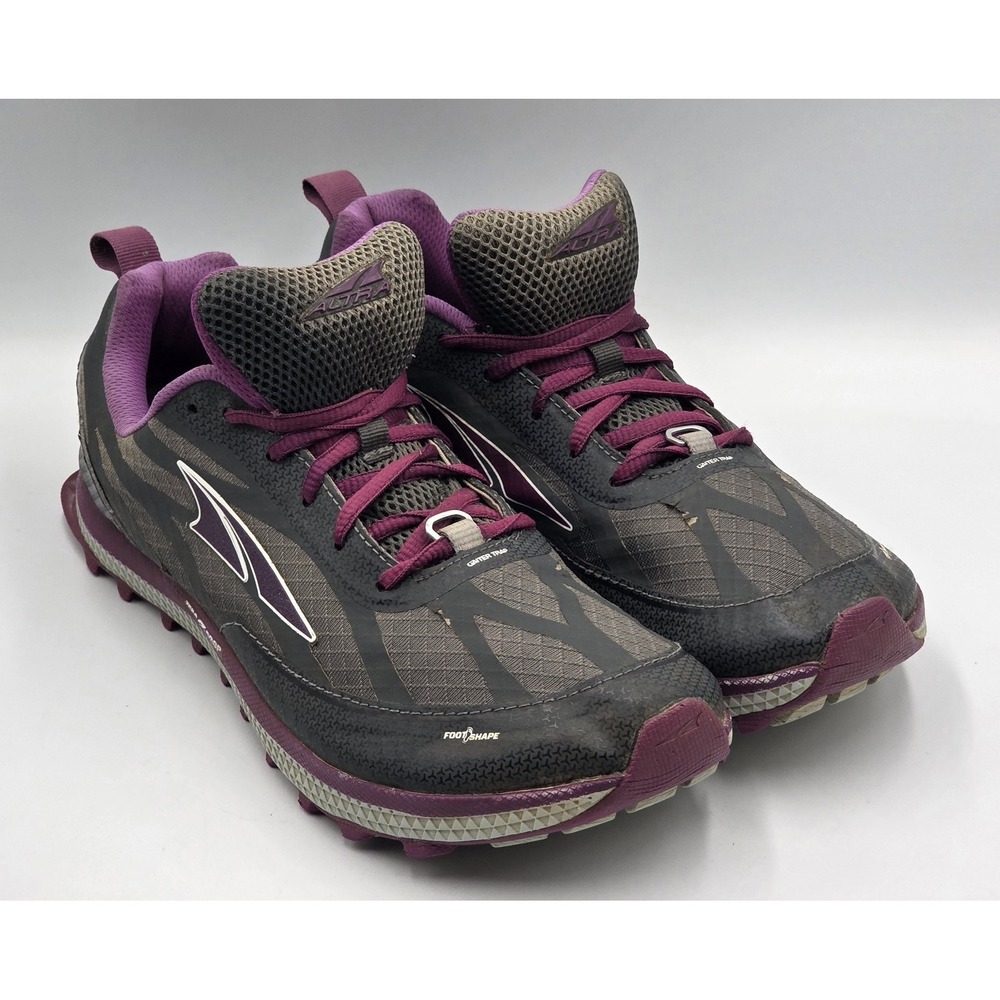 Altra Superior 3.5 Womens 9.5 Gray Purple Trail Running Hiking Shoes